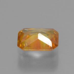 Sphalérite Jaune orange naturelle Taille émeraude, 0.39 ct, VS-SI