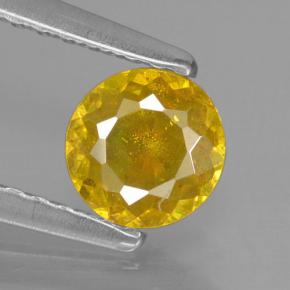 Sphalérite jaune naturelle coupe roude, 0,51 ct, VS-SI