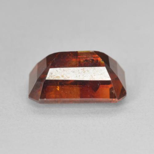 Sphalérite Orange rougeâtre naturelle Octogone / coupe Émeraude, 5.04 ct, SI-I1