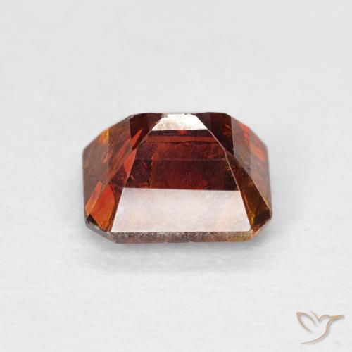 Sphalérite Orange foncé naturelle Octogone / coupe Émeraude, 1.32 ct, I1
