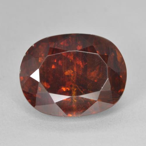 12.19ct Naturel Orange foncé Sphalérite, ovale, SI-I1