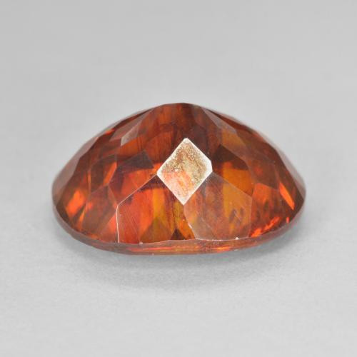 Sphalérite Orange foncé naturelle ovale, 12.19 ct, SI-I1