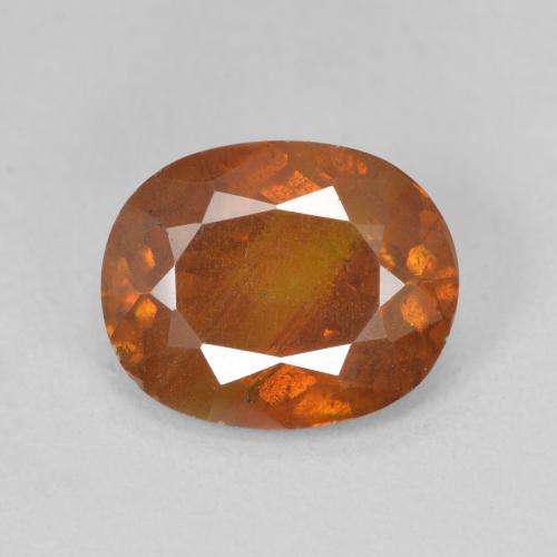 4.33ct Naturel Orange chaud Sphalérite, ovale, SI-I1
