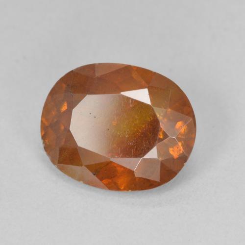 Sphalérite Orange chaud naturelle ovale, 4.33 ct, SI-I1