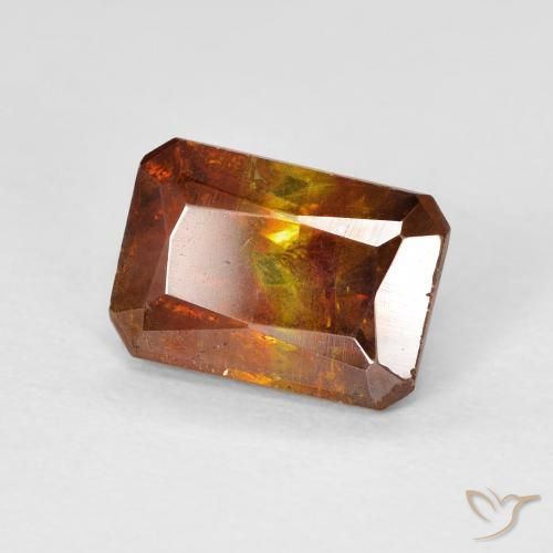 Sphalérite Orange brunâtre naturelle Octogone / coupe Émeraude, 3.36 ct, SI