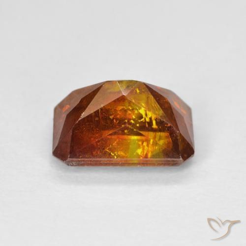 Sphalérite Orange brunâtre naturelle Octogone / coupe Émeraude, 3.36 ct, SI