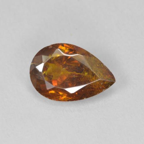 1.97ct Naturel Orange moyen Sphalérite, En forme de poire, SI-I1