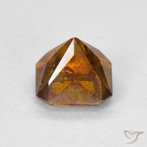 Sphalérite Orange terre naturelle Octogone / coupe Émeraude, 0.90 ct, SI-I1