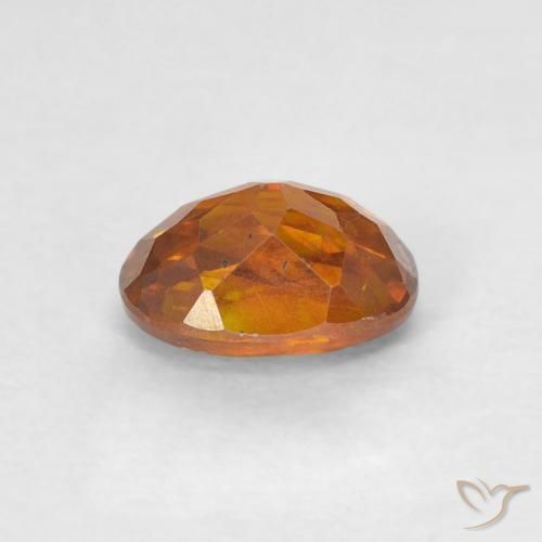 Sphalérite Orange foncé naturelle ovale, 0.81 ct, SI-I1
