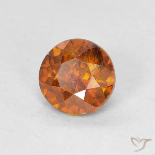 Sphalérite Medium Dark-Orange naturelle Tour, 0.56 ct, SI-I1