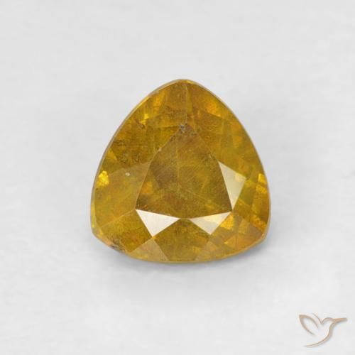 0.53ct Naturel Doré brunâtre Sphalérite, Trillion, SI-I1