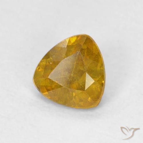 Sphalérite Doré brunâtre naturelle Trillion, 0.53 ct, SI-I1