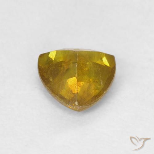 Sphalérite Doré brunâtre naturelle Trillion, 0.53 ct, SI-I1