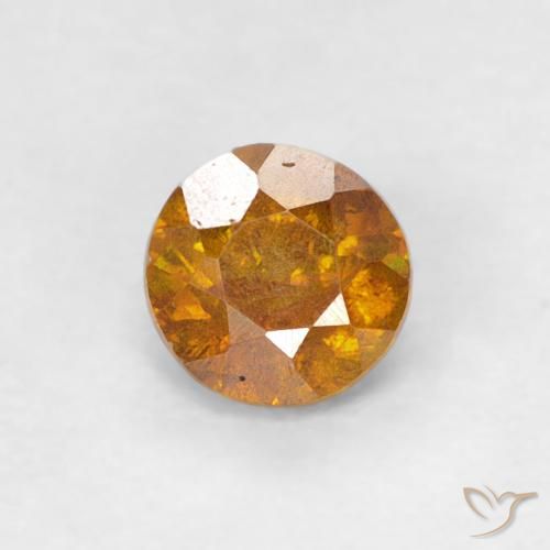 Sphalérite Orange terre naturelle Tour, 0.38 ct, SI-I1
