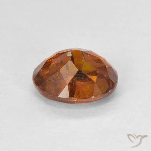 Sphalérite Medium Dark-Orange naturelle ovale, 1.28 ct, SI-I1