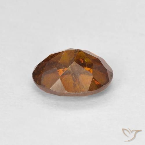Sphalérite Orange moyen naturelle ovale, 0.92 ct, SI-I1