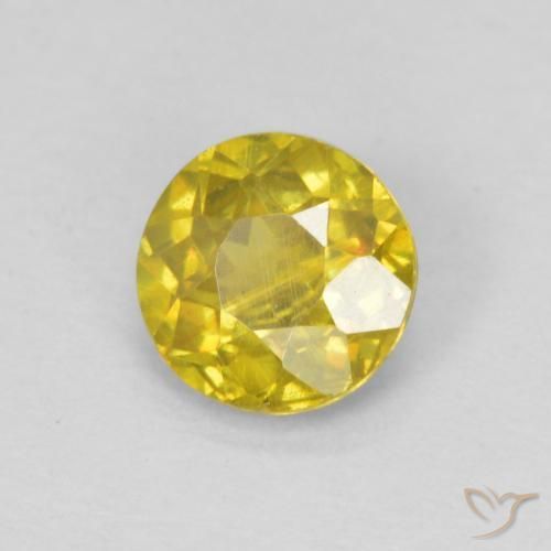 Sphalérite Jaune automnal naturelle Tour, 0.62 ct, VS-SI