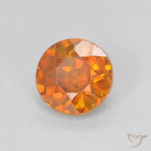 Sphalérite Orange vif naturelle Tour, 0.81 ct, SI-I1