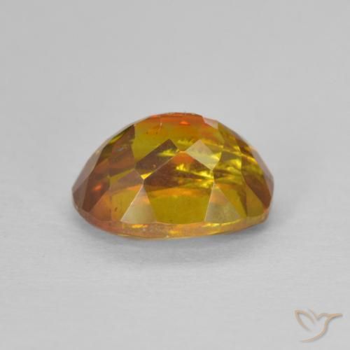 Sphalérite Orange foncé naturelle ovale, 2.08 ct, SI-I1