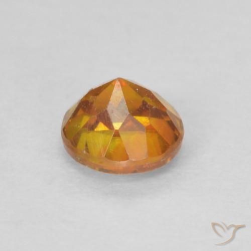 Sphalérite Orange moyen naturelle Tour, 0.38 ct, SI-I1