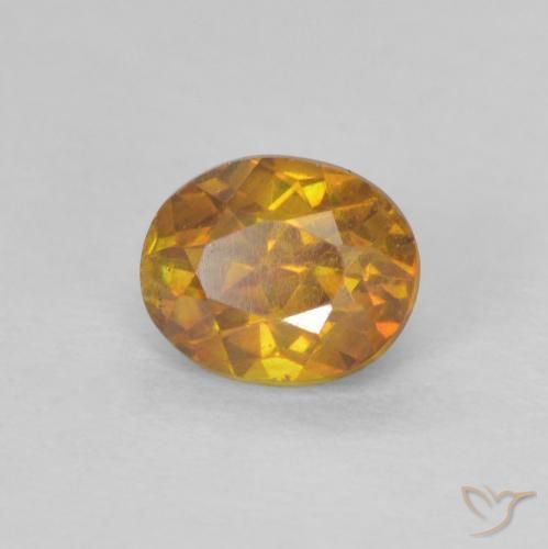 Sphalérite Orange terre naturelle ovale, 0.83 ct, SI-I1
