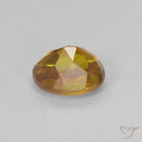Sphalérite Orange terre naturelle ovale, 0.83 ct, SI-I1