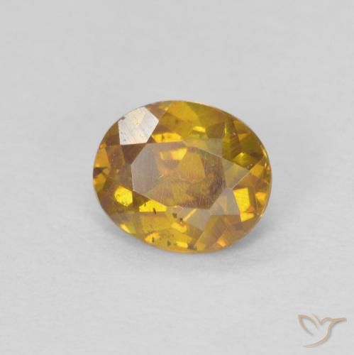 Sphalérite Orange terre naturelle ovale, 0.62 ct, SI-I1