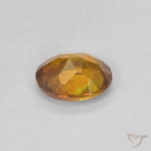 Sphalérite Orange terre naturelle ovale, 0.62 ct, SI-I1