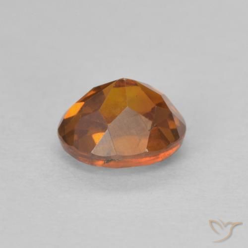 Sphalérite Orange foncé naturelle ovale, 0.93 ct, SI-I1