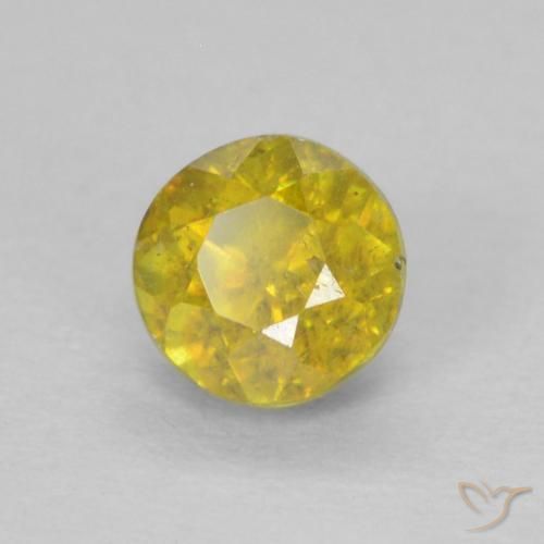 Sphalérite Jaune cybernétique naturelle Tour, 0.55 ct, VS-SI