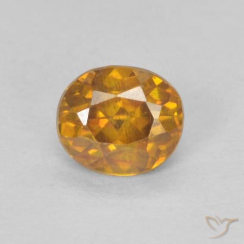 0.42ct Naturel Miel Orange Sphalérite, ovale, VS-SI