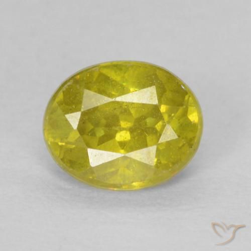 0.59ct Naturel Jaune moyen Sphalérite, ovale, VS-SI