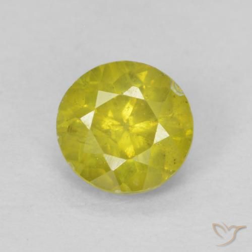 0.44ct Naturel Pineapple yellow Sphalérite, Tour, SI-I1