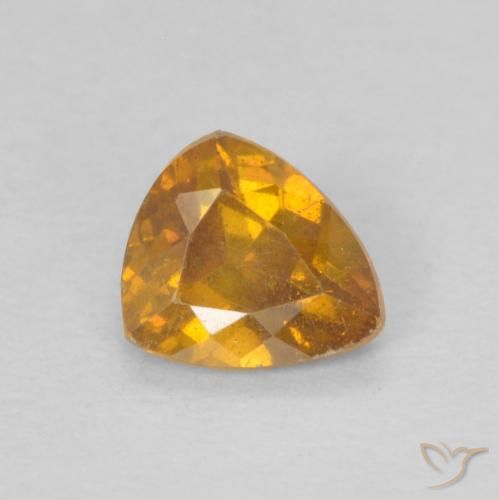0.32ct Naturel Orange-or Sphalérite, Trillion, VS-SI