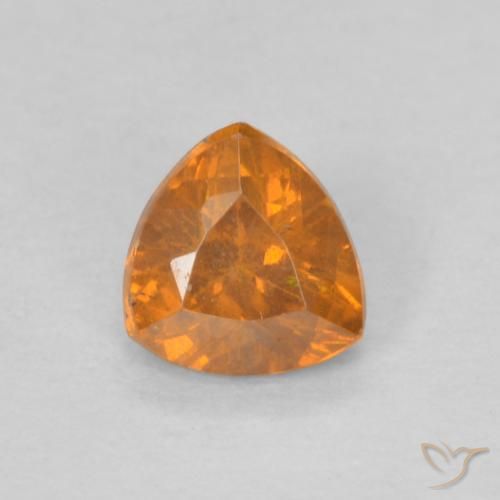 0.38ct Naturel Orange foncé Sphalérite, Trillion, VS-SI