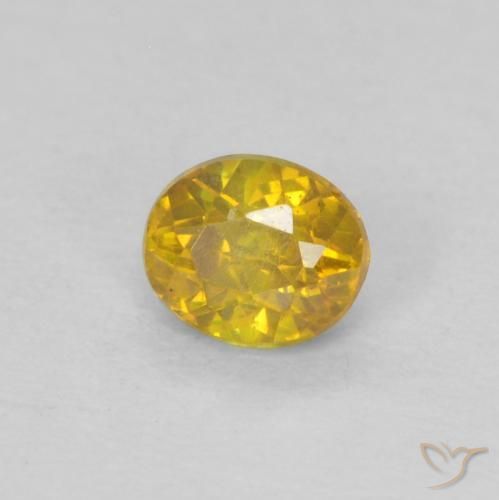 Sphalérite Orange doré naturelle ovale, 0.28 ct, VS-SI