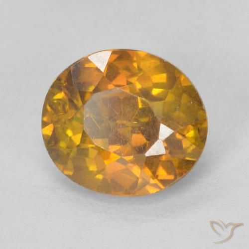 Sphalérite Brun doré naturelle ovale, 1.43 ct, VS-SI