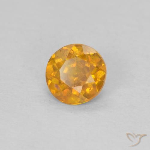 Sphalérite Miel Orange naturelle Tour, 0.24 ct, SI-I1