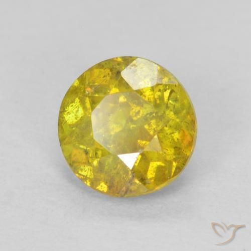Sphalérite Jaune moyen naturelle Tour, 0.77 ct, SI-I1