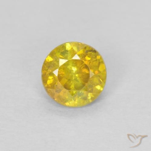 0.33ct Naturel Jaune brunâtre Sphalérite, Tour, SI-I1