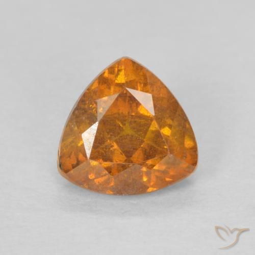 0.66ct Naturel Orange moyen Sphalérite, Trillion, SI-I1