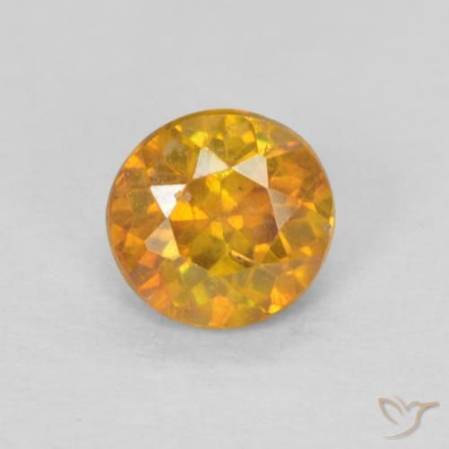 0.51ct Naturel Miel Orange Sphalérite, Tour, SI-I1