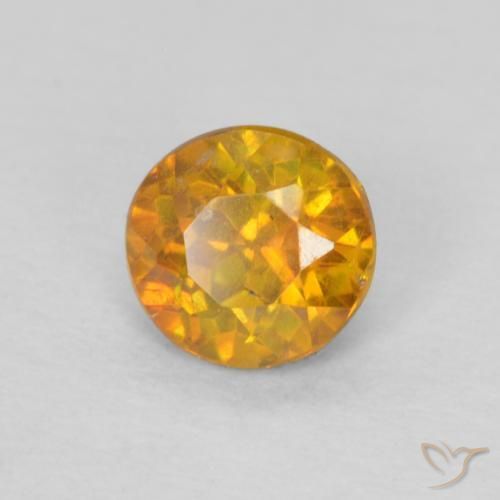 Sphalérite Miel Orange naturelle Tour, 0.51 ct, SI-I1