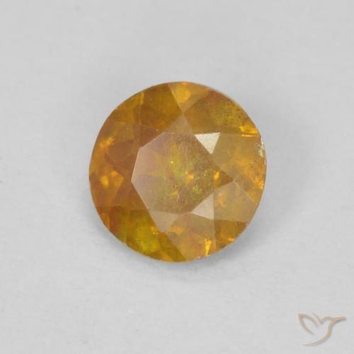 Sphalérite Miel Orange naturelle Tour, 0.45 ct, SI-I1