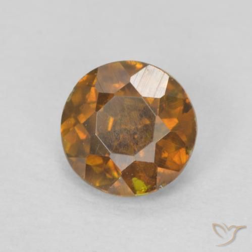 Sphalérite Orange brun naturelle Tour, 0.64 ct, SI-I1