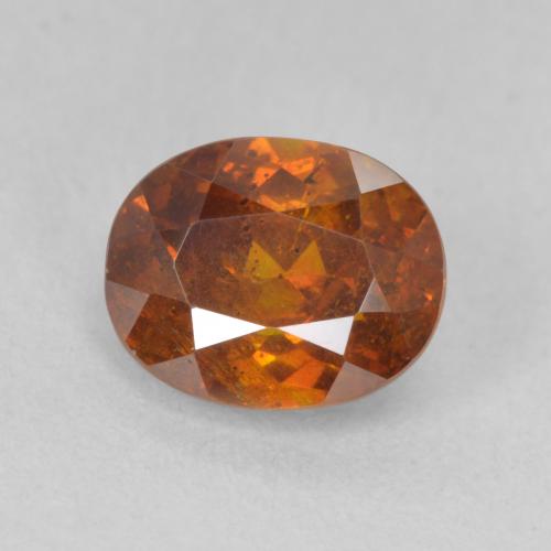 2.17ct Naturel Orange foncé Sphalérite, ovale, SI-I1
