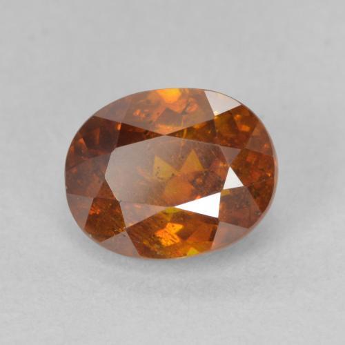 Sphalérite Orange foncé naturelle ovale, 2.17 ct, SI-I1