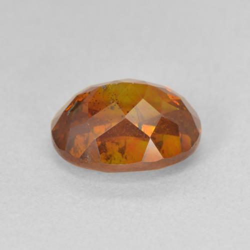 Sphalérite Orange foncé naturelle ovale, 2.17 ct, SI-I1