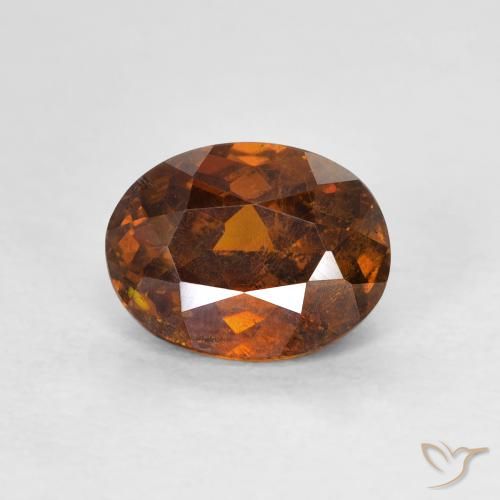 1.95ct Naturel Medium Dark-Orange Sphalérite, ovale, VS-SI