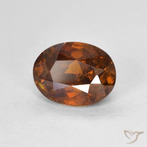 Sphalérite Medium Dark-Orange naturelle ovale, 1.95 ct, VS-SI